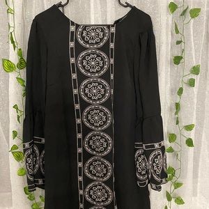 Black boho dress